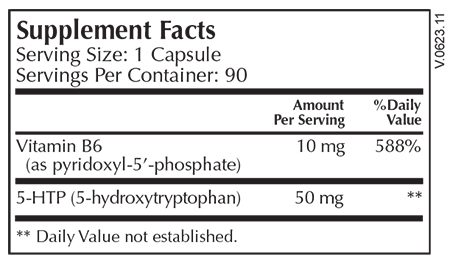 Supplement facts label showing capsule serving size and ingredients.