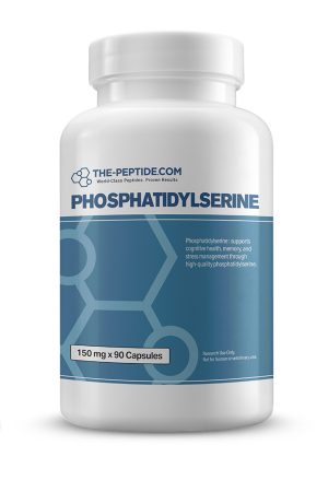 A bottle of Phosphatidylserine supplement for research use.